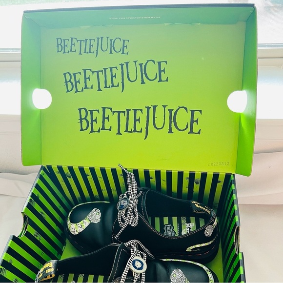 Dr Martens Beetlejuice 1461 Lydia Lace-Up Oxfords 6 W / 5 M Limited Edition Rare - Picture 13 of 15